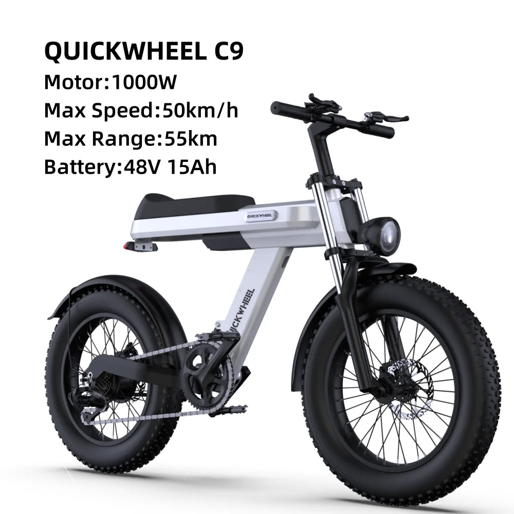 Quickwheel C9 20 Inch Bluetooth Big Tyre Mini Electric Bike